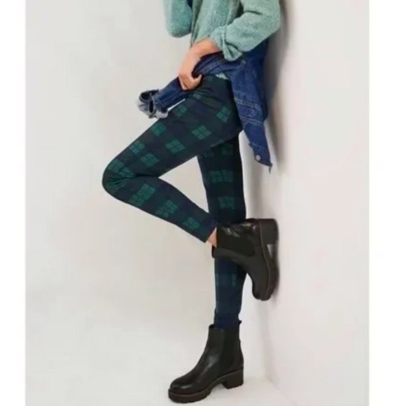Anthropologie Pants - Sanctuary x Anthropologie Green Plaid Hapstead Runway Pocket Legging Pants